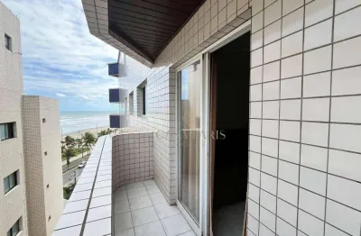 Apartamento vista mar com 1 dormitório à venda, 45 m² por r$ 345.000 - caiçara - praia grande/sp