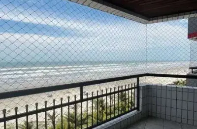 Apartamento frente mar com 3 dormitórios à venda, 131 m² por r$ 950.000 - boqueirão - praia grande/sp