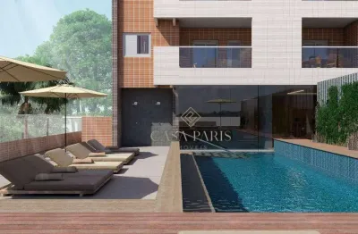 Lançamento! apartamento com 2 dormitórios à venda, 75 m² por r$ 615.000 - vila guilhermina - praia grande/sp