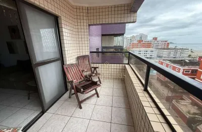 Apartamento vista mar com 3 dormitórios à venda, 108 m² por r$ 650.000 - tupi - praia grande/sp