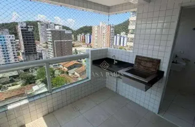 Apartamento com 1 dormitório à venda, 51 m² por r$ 370.000,00 - boqueirão - praia grande/sp