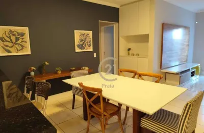 Apartamento mobiliado com 2 dormitórios à venda, 82 m² por r$ 550.000 - cidade jardim - caraguatatuba/sp