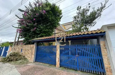 Sobrado com 3 dormitórios e edícula à venda, 312 m² de área construída por r$ 600.000 - pontal de santa marina - caraguatatuba/sp