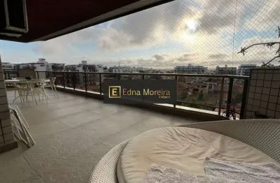 Cobertura de luxo à venda em Cabo Frio-RJ, no Braga: 4 quartos, 3 suítes, 2 salas, 2 vagas de garagem, 300m² de puro requinte!