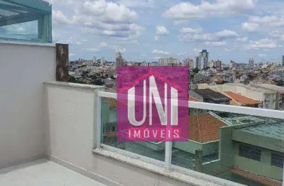Cobertura com 2 dormitórios à venda, 120 m² por r$ 560.000 - vila camilópolis - santo andré/sp