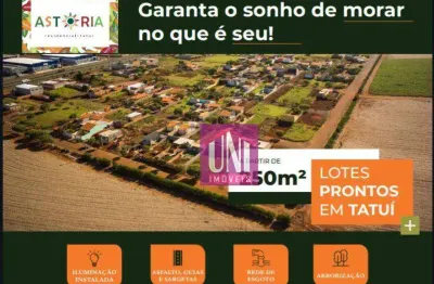Terreno à venda, 250 m² por r$ 141.549 - residencial astória - tatuí/sp
