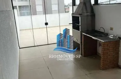 Cobertura com 2 dormitórios à venda, 104 m² por r$ 550.000,00 - campestre - santo andré/sp