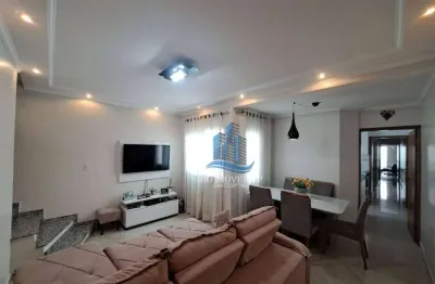 Cobertura com 3 dormitórios à venda, 168 m² por r$ 690.000 - santa maria - santo andré/sp