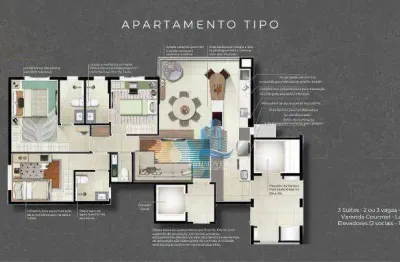 Apartamento com 3 dormitórios à venda, 104 m² por r$ 1.448.000,00 - centro - são caetano do sul/sp