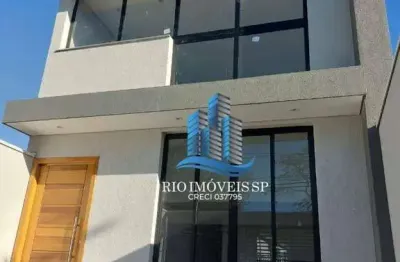 Casa com 3 dormitórios à venda, 125 m² por r$ 910.000,00 - vila humaitá - santo andré/sp