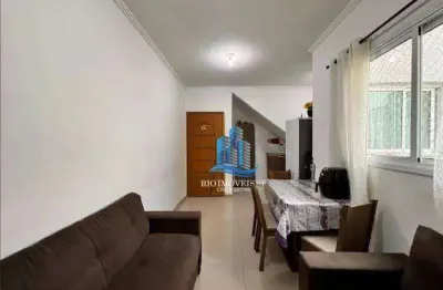 Cobertura com 2 dormitórios à venda, 88 m² por r$ 399.000 - vila humaitá - santo andré/sp