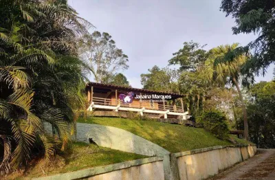 Chácara com 2 dormitórios, 1557 m² - venda por r$ 800.000,00 ou aluguel por r$ 4.495,00/mês - chacara bom jardim - araçariguama/sp