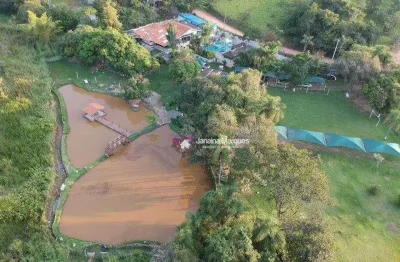 Chácara com 6 dormitórios à venda, 10000 m² por r$ 980.000,00 - pousada bandeirantes - araçariguama/sp