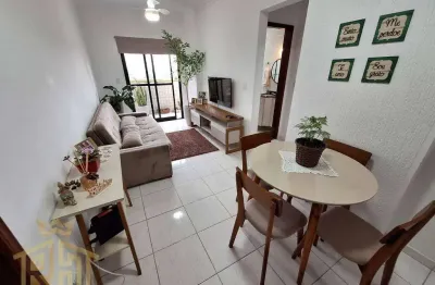 Apartamento mobiliado 1 dormitório à venda, 50 m² por r$ 320.000 - aviação - praia grande/sp