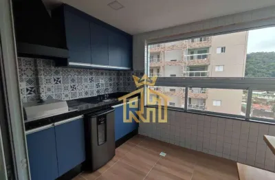 Apartamento mobiliado com 2 dormitórios à venda no canto do forte, praia grande, sp
