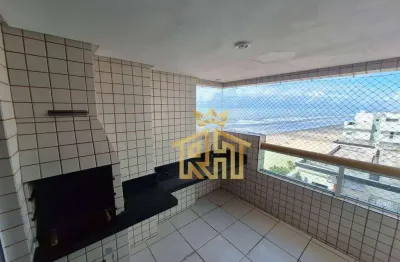 Apartamento 02 dormitórios (01 suíte) - varanda com linda vista mar e churrasqueira - lazer completo - 2 vagas - aviação