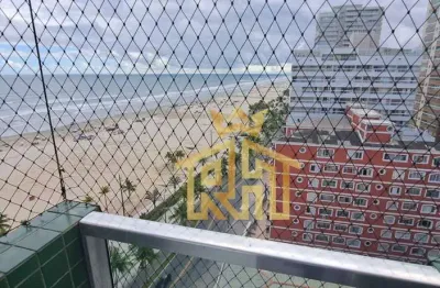 Apartamento mobiliado frente mar vista lateral a venda - bairro aviação - praia grande sp