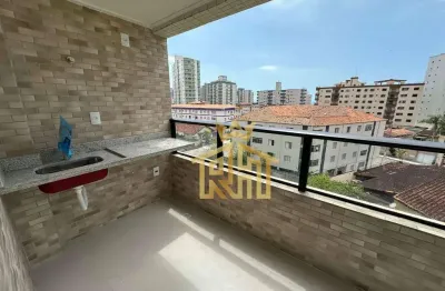 Apartamento com 2 dormitórios à venda, 68 m² por r$ 455.000,00 - caiçara. - praia grande/sp