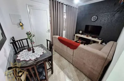 Apartamento 02 dormitórios semi mobiliado - aviação - praia grande