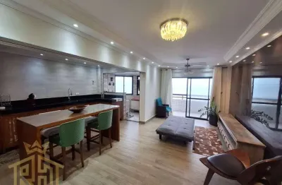 Apartamento lindo - frente mar - guilhermina - 02 dorms (01 suíte) - varanda com vista mar - 2 vagas privativas - praia grande