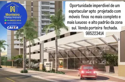 Oportunidade única lindo apto luxo e alto padrão condomínio mais completo parque del sol