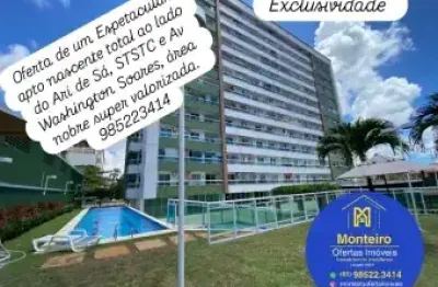 Oferta de um espetacular apto projetado móveis finos área nobre e nascente ao lado do wstc washington soares