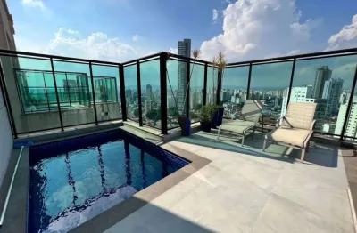 Cobertura para venda no edificio welcome com 4 suites, piscina, 5 vagas.