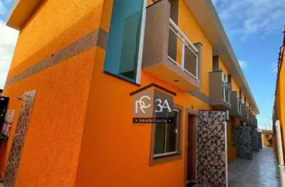 Sobrado próximo a praia com 2 dormitórios à venda, 59 m² por r$ 319.000 - jardim cibratel ii - itanhaém/sp