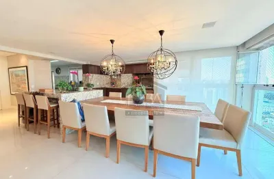 Apartamento à venda no tatuapé com 264 m², mobiliado e decorado, 3 suítes, sacada gourmet, 4 vagas,