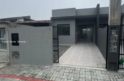 Casa geminada com 2 dormitórios no bairro machados em navegantes/sc