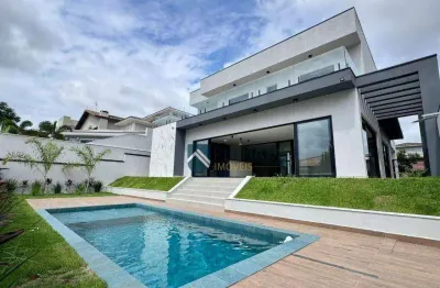 Casa nova de alto padrão no portal do paraíso ii – 4 quartos / 4 suítes e piscina em jundiaí/sp