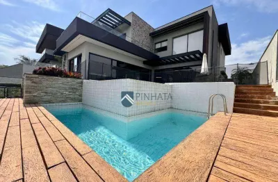 Casa mobiliada e  moderna à venda em vinhedo/sp | 4 quartos, piscina, vista privilegiada e lazer completo- vinhedo/sp