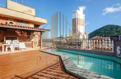 Cobertura para venda em guarujá, praia da enseada, 4 dormitórios, 4 suítes, 6 banheiros, 1 vaga
