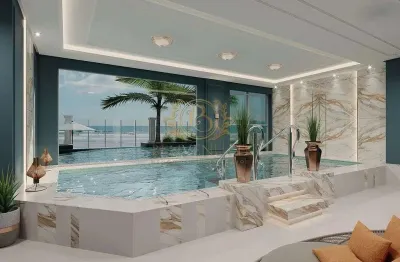 Frente mar 210m² 4 suítes 3 vagas - meia praia - itapema / sc