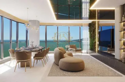 Vista mar 200m² privativos 4 suítes 5 vagas em perequê  porto belo - sc