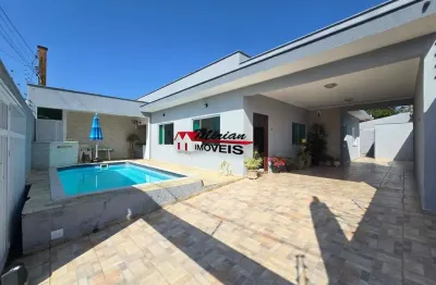 Linda casa térrea 3 dormitórios, ampla sala, espaço gourmet, piscina, 3 vagas - bairro nobre