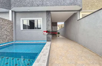 Casa à venda em peruíbe-sp: 2 quartos, 2 suítes, 1 sala, 1 banheiro, 2 vagas - estância flora rica - 86m².