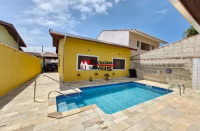 Casa terrea a venda em peruibe com 3 dormitórios sendo 1 suíte em peruíbe com piscina proximo centro e praia