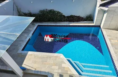 Sobrado alto padrão 4 suites, 100 metros da praia em bairro nobre piscina espaço gourmet