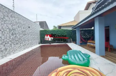 Casa em condomínio fechado em peruíbe com piscina 4 dormitórios sendo 2 suites, bougainvillee ii