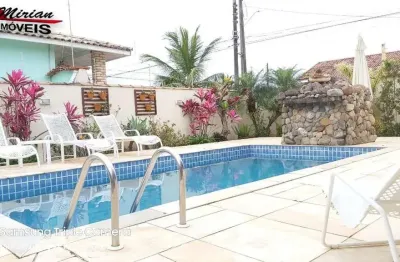 Casa a venda em peruíbe, em 2 lotes com piscina em bairro nobre ,salão goumert