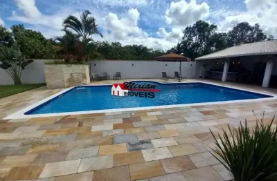 Belíssima Chácara (Porteira Fechada) 25.000m² 10 Dts, Espaço Gourmet, Piscina, Redário, Tanque de Peixes