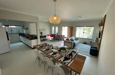 Casa à venda com piscina em peruíbe-sp, parque balneário oasis: 3 quartos, 3 salas, 2 vagas de garagem, 133,50 m²
