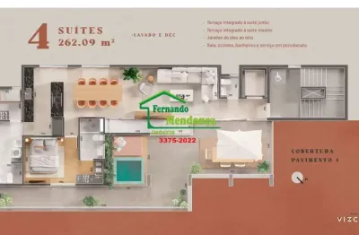 Cobertura com 4 quartos à venda na rua eclipse, 130, santa lúcia, belo horizonte por r$ 3.274.000
