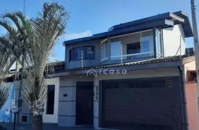 Sobrado com 3 dormitórios à venda, 260 m² por r$ 815.000,00 - village das flores - caçapava/sp