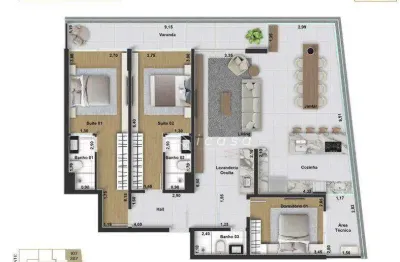 Apartamento com 3 dormitórios à venda, 134 m² por r$ 2.150.000,00 - itaguá - ubatuba/sp