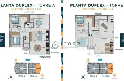 Apartamento duplex com 3 dormitórios à venda, 150 m² por r$ 794.000,00 - martim de sá - caraguatatuba/sp