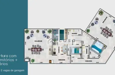 Cobertura com 2 dormitórios à venda, 132 m² por r$ 975.000,00 - praia grande - ubatuba/sp