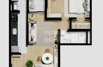 Apartamento com 2 dormitórios à venda, 52 m² por r$ 340.000,00 - jardim são josé - caçapava/sp
