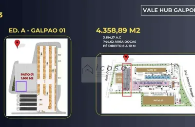Galpão para locacao com 4.360,00m² com 8 docas a margem da dutra - caçapava/sp